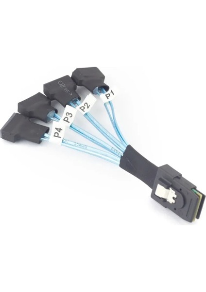 Sas SFF-8087 - 4x Sata Erkek 3.0 SSD Yüksek Hızlı Veri Aktarım Kablosu (Yurt Dışından)