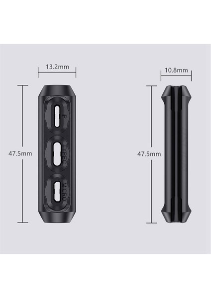 3'ü 1 Arada Manyetik Fiş Kutusu Mıknatıs Kablosu Micro-Usb Type C Fiş Kutusu (Yurt Dışından)