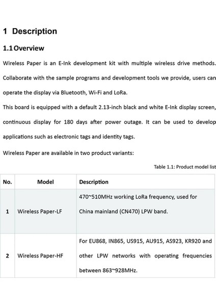Lora Kablosuz Kağıt ESP32-S3FN8+SX1262 Çip Wi-Fi Üzerinden Sürülüyor, B (Yurt Dışından)