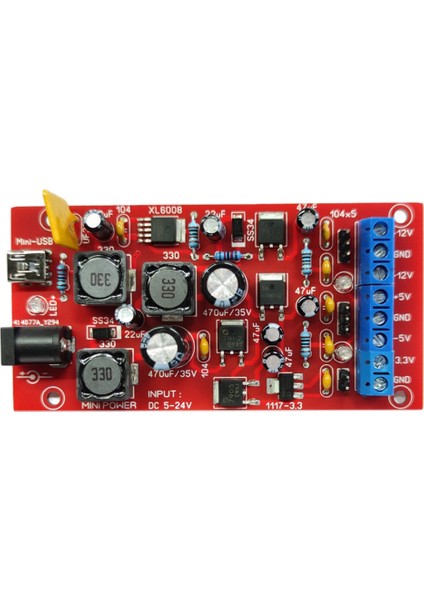 USB Çift Güç Kaynağı Modülü 5-24V Ila ±12V ±5V 3.3V Çoklu Çıkışlar (Yurt Dışından)