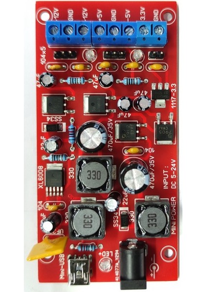 USB Çift Güç Kaynağı Modülü 5-24V Ila ±12V ±5V 3.3V Çoklu Çıkışlar (Yurt Dışından)