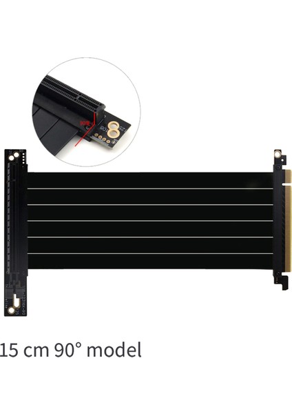 Pcı-E 3.0 16X 90 Derece Pcı-E Grafik Kartı Uzatma Kablosu 15CM (Yurt Dışından)