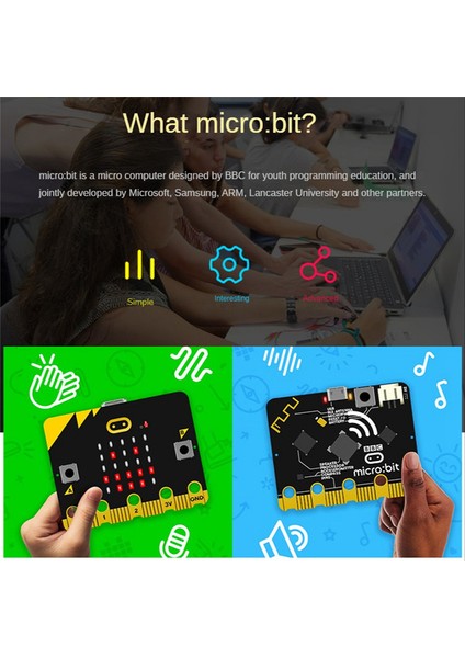 Ilkokul ve Ortaokullar Için Bbc Microbit V2.0 Anakart (Yurt Dışından)