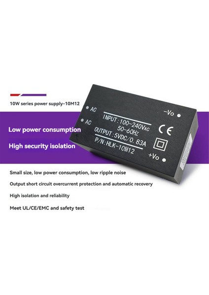 5 Adet Ac-Dc Güç Kaynağı Modülü Ac Dc Dönüştürücü 220V Ila 12V 10W (Yurt Dışından)