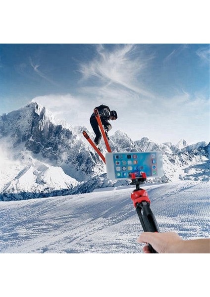 Masaüstü Tripod Taşınabilir Vlog Selfie Çubuğu 360° Top Kırmızı (Yurt Dışından) indirimleri