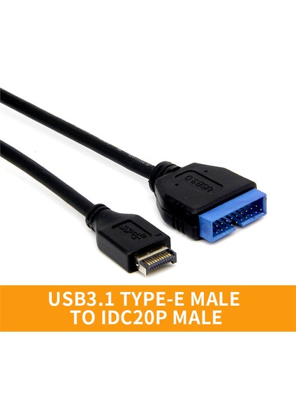 USB 3.1 Tip E Erkek - IDC20P Erkek Adaptör Kablosu 20PIN Uzatma Kablosu (Yurt Dışından)