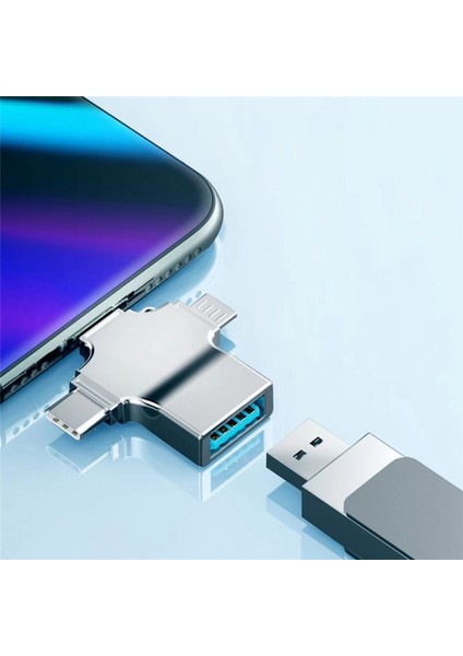 Sd Kart Mikro Kart Adaptörü 4'ü 1 Arada USB 3.0 Mikro Sd'den Kart Okuyucuya USB (Yurt Dışından)