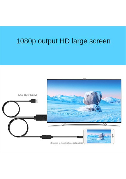 2'si 1 Arada USB Dişi - Uyumlu Erkek Hdtv Adaptör Kablosu 1080P (Yurt Dışından)