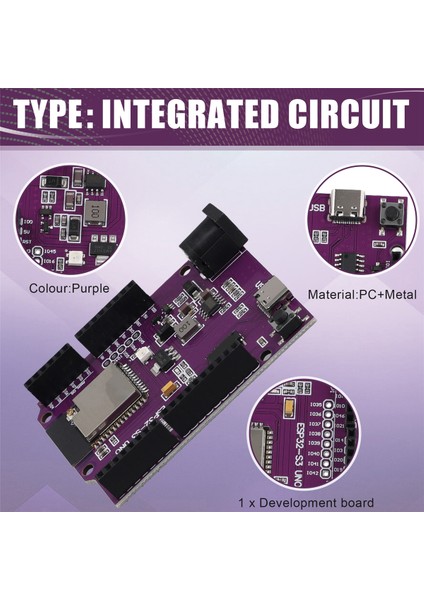 ESP32-S3 Wifi+Bluetooth 16MB Flash R3 Kart Modülü N16R8 (Yurt Dışından)