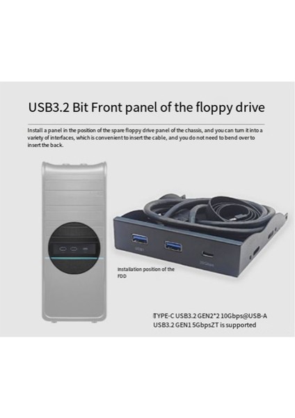 2 x USB 3.0 Type-A Girişli 3,5 Inç Masaüstü Disket Yuvası Ön Paneli (Yurt Dışından) modelleri