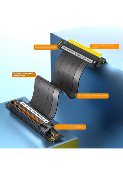 PCIE-E16X - 16X 4.0 Grafik Kartı Uzatma Kablosu A (Yurt Dışından)