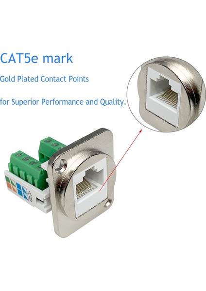 2 Adet RJ45 Panel Montajlı Vida Terminal Adaptörü (Yurt Dışından)