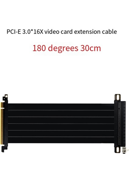 Pcı-E 3.0 16X 180 Derece, Pcı-E Ekran Kartı Uzatma Kablosu 30 cm (Yurt Dışından)