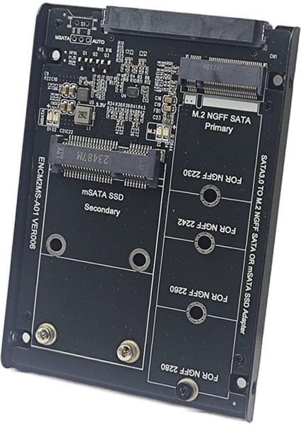 SSD Kasa Muhafazası M2 Sata + Msata'dan Sata3.0'a 6gb Adaptör Yükseltici Kart (Yurt Dışından)