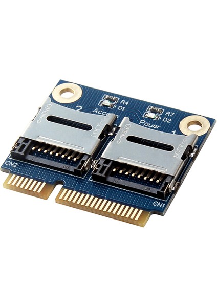 Mini Pci-E Adaptörü 2 SSD HDD Dizüstü Bilgisayar Için Çift Micro- Sd Sdhc Sdxc Tf (Yurt Dışından)