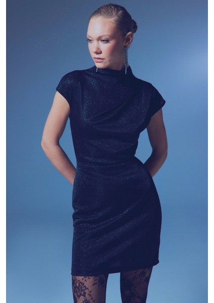 Simli Dik Yaka Bodysuit - Siyah fiyatları