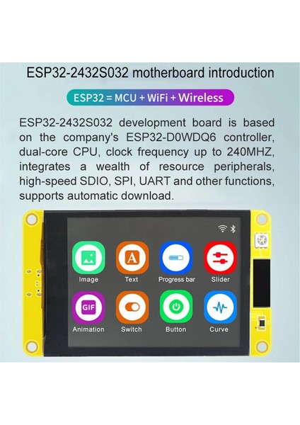 ESP32 Lvgl Wıfı+Bluetooth Geliştirme Kartı 3.5ın 320X480 (Yurt Dışından)