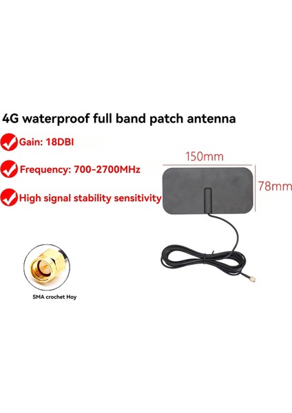 4g Lte Yama Anteni-Sma Erkek, Araç Yönlendirici Sinyal Güçlendirici 0,5 Metre (Yurt Dışından) fiyatları