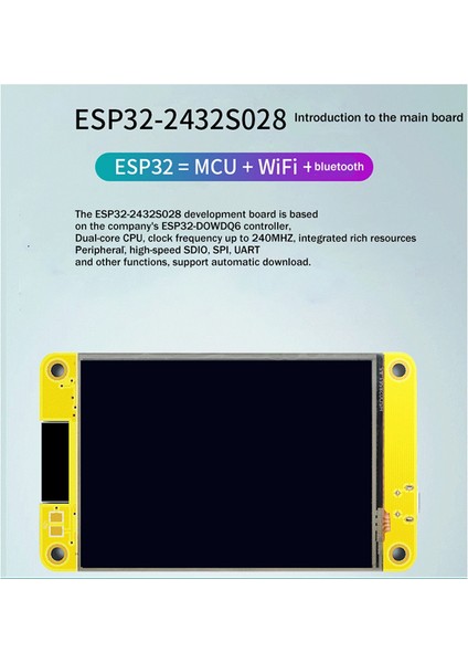 ESP32 Wifi Bluetooth 2.8 Inç 240X320 Ekran Tft Modülü Lvgl Dokunmatik (Yurt Dışından)