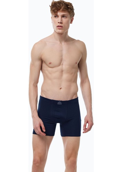 Erkek Lacivert 8 Li Premium Collection Modal Uzun Boxer 8M250