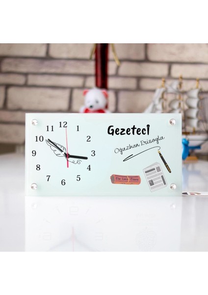 Ressamlara Özel Tasarımlı Masa Üstü Cam Saat