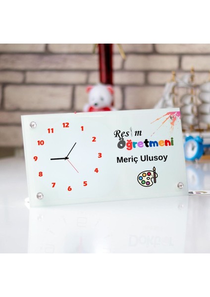 Ressamlara Özel Tasarımlı Masa Üstü Cam Saat fiyatları