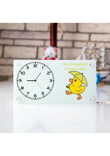 Hiç Ummadığım Yerden Geldi Tasarımlı Masa Üstü Cam Saat fiyatları