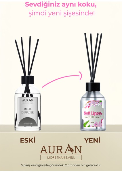 Soft Linen Çubuklu Oda Kokusu Bambu Kokusu Soft Linen Reed Diffuser 50ml
