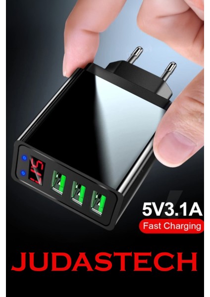 A8 LED Göstergeli Şarj Adaptörü -3 Port