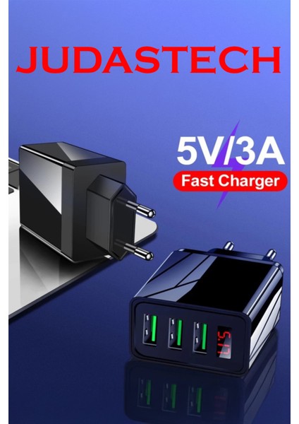 A8 LED Göstergeli Şarj Adaptörü -3 Port