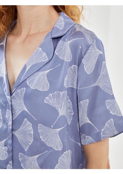 Lcw Dream Gömlek Yaka Desenli Saten Kadın Pijama Takımı modelleri