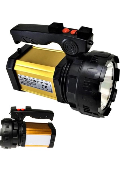 ST-8100L Projektör El Feneri Şarjlı 25 Watt + Işıldak