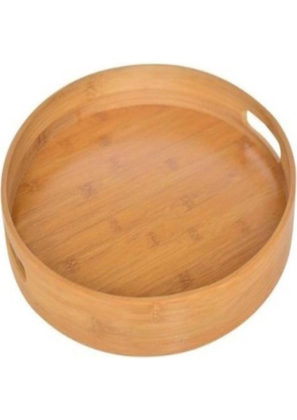 Balsa Bambu Yuvarlak Tepsi 35 cm DYT3535