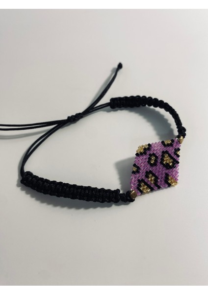 Leopar Desenli Miyuki Bileklik Pembe modelleri