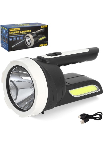 Gold Orıon OR-22024 Projektör El Feneri Şarjlı LED + Cob LED