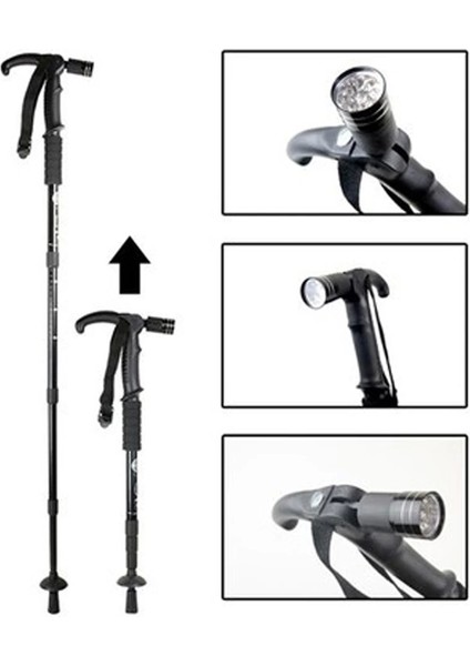 Boya Göre Ayarlı Işıklı Yürüyüş Bastonu WT-002