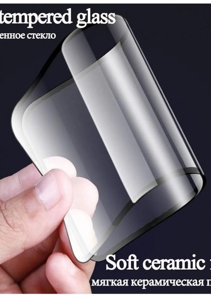 Apple iPhone 13 Pro Max & Apple iPhone 14 Plus Uyumlu Seramik Kırılmaz Tam Kaplayan Esnek Kaplama 3D