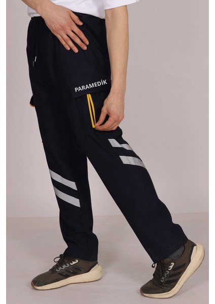 Lacivert Likralı Paramedik Pantolonu Unisex