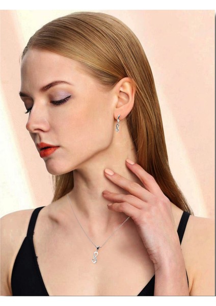 925 Ayar Sonsuz Sevgi Kadın Kolye Küpe Seti fiyatları