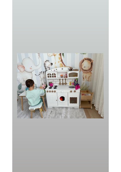 Özka Hobi Beyazhazerranlı Mutfak Seti