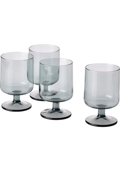 Ombonad 4'lü Kadeh Tatlı Bardağı Magnolya Cup Gri 32 cl