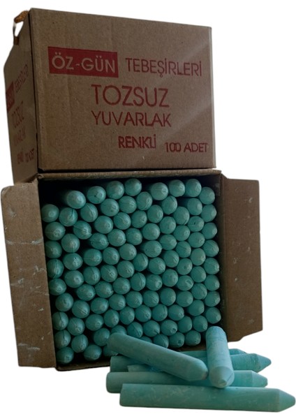 100 Adet Yeşil Renktebeşiröz-Gün Tebeşir