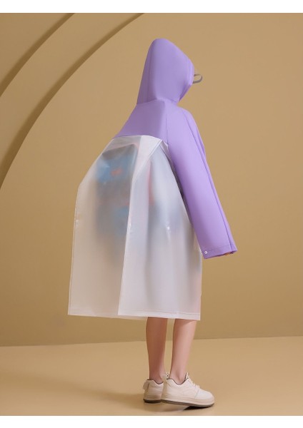 Kendi Desenini Yarat! Çanta Bölmeli Su Geçirmez Çocuk Yağmurluk