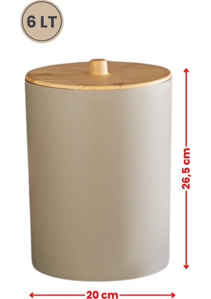 Bambu Desenli Mutfak Banyo Çöp Kovası