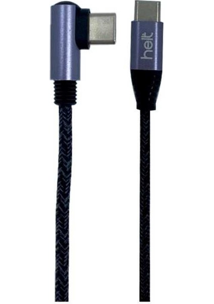 HT-DC13 PD 45W İp Örgü 100 Cm Type-C Şarj Data Kablosu