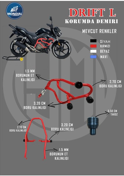 Mondial Drift L Arka Kuyruk Demiri Stunt