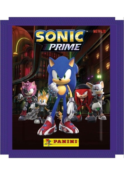 Panini Sonic Prime The Hedgehog Movie - 3 Sticker Çıkartma Albüm Dergisi + 2 Paket (10 Adet Sticker)