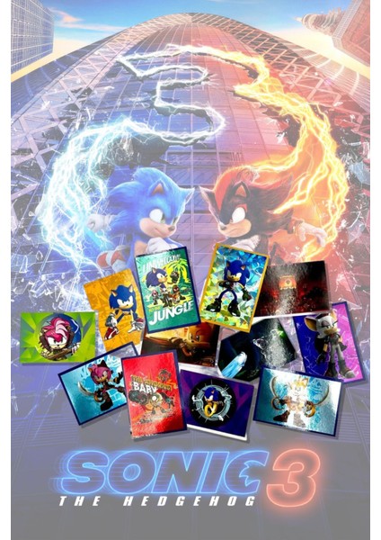 Panini Sonic Prime The Hedgehog Movie - 3 Sticker Çıkartma Albüm Dergisi + 2 Paket (10 Adet Sticker)