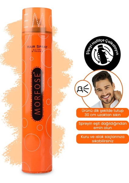 Love E106 Blue De Chenal 50 ml Erkek + Morfose Saç Spreyi 400ml Ultra Strong (Turuncu)