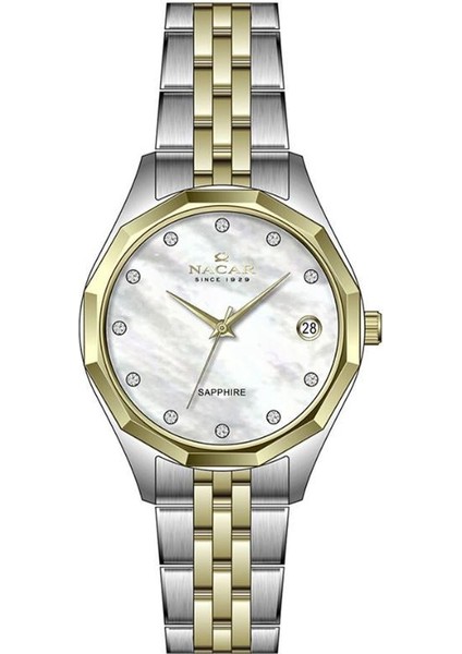 NC34-39B715-CNMS Çelik Kordon 5 Atm Suya Dayanıklı Altın-Metal Renk Kadın Kol Saati